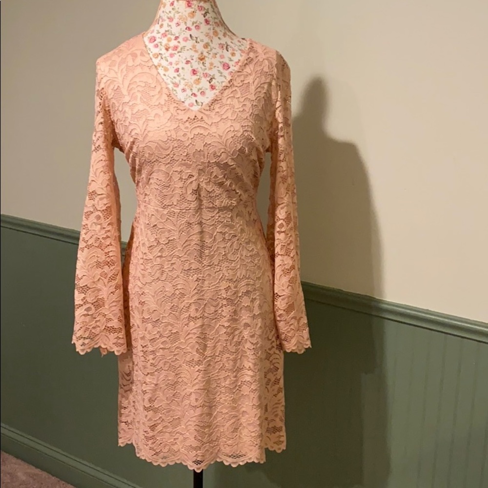 Ivanka Trump blush pink lace dress